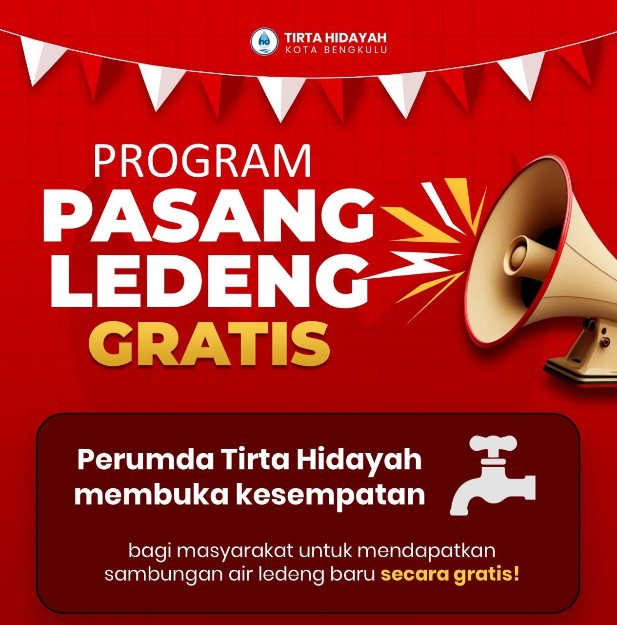 Program Pemasangan Sambungan Rumah (SR) Gratis untuk Warga Kota Bengkulu